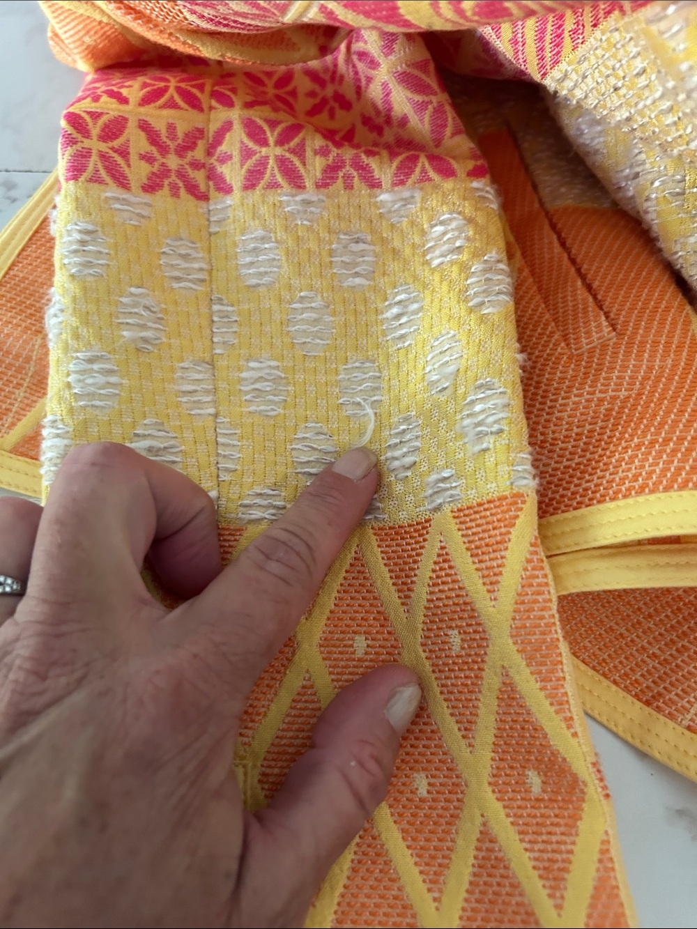 Vintage Carlisle Yellow and Orange Patchwork jacket - Picture 12 of 14